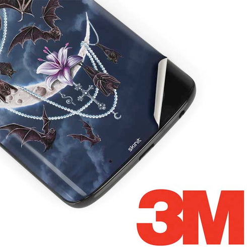 Gothic Moon with Bats and Flowers by Sarah Richter Moto G6 Skin