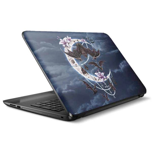 Gothic Moon with Bats and Flowers by Sarah Richter HP Notebook Skin