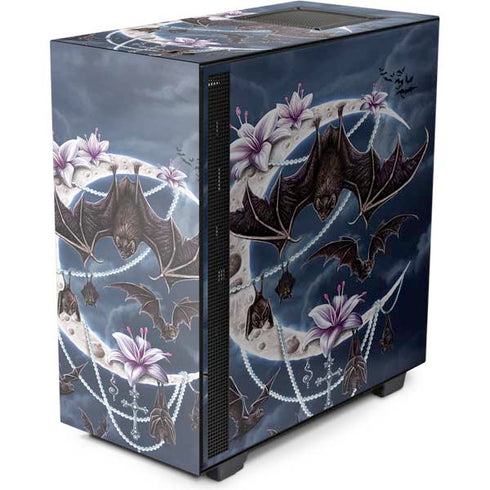 Gothic Moon with Bats and Flowers by Sarah Richter NZXT H510 Compact ATX Mid-Tower Case Skin