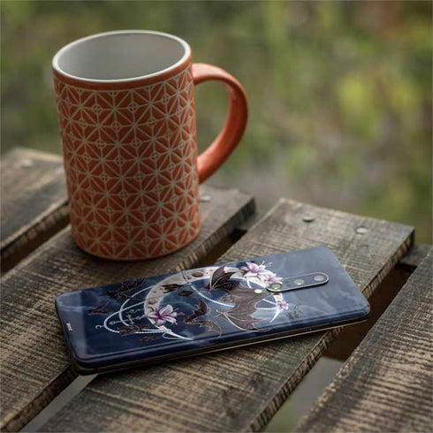 Gothic Moon with Bats and Flowers by Sarah Richter OnePlus 7 Pro Skin