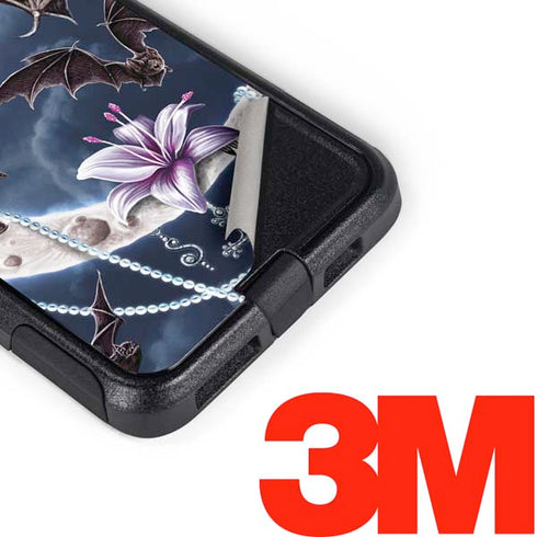 Gothic Moon with Bats and Flowers by Sarah Richter Otterbox Commuter iPhone Skin