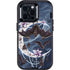 Gothic Moon with Bats and Flowers by Sarah Richter Otterbox Defender iPhone Skin