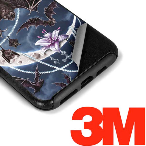 Gothic Moon with Bats and Flowers by Sarah Richter Otterbox Symmetry iPhone Skin