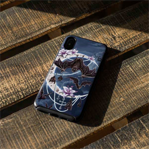 Gothic Moon with Bats and Flowers by Sarah Richter Otterbox Symmetry iPhone Skin