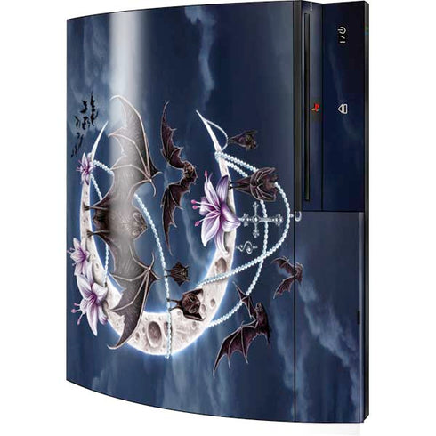 Gothic Moon with Bats and Flowers by Sarah Richter Playstation 3 & PS3 Skin