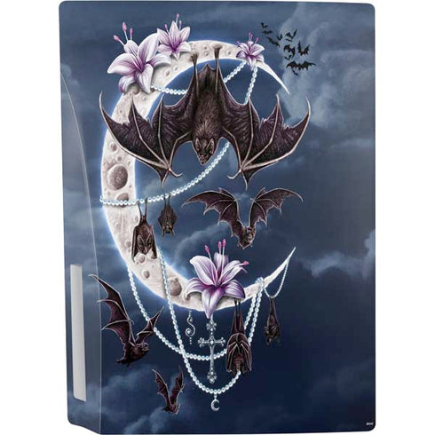 Gothic Moon with Bats and Flowers by Sarah Richter PS5 Bundle Skin