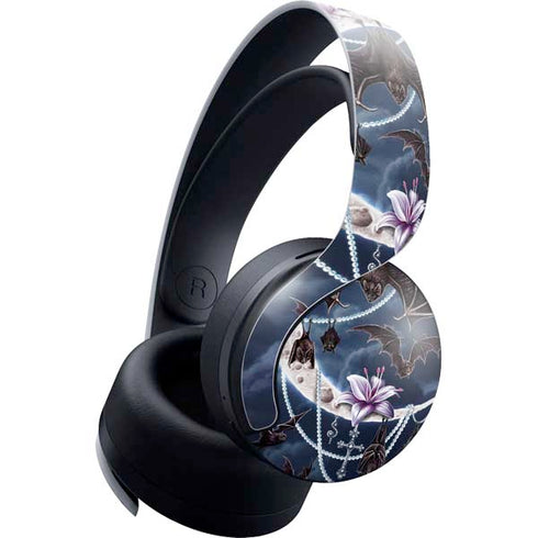 Gothic Moon with Bats and Flowers by Sarah Richter PULSE 3D Wireless Headset for PS5 Skin