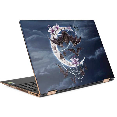 Gothic Moon with Bats and Flowers by Sarah Richter HP Spectre Skin