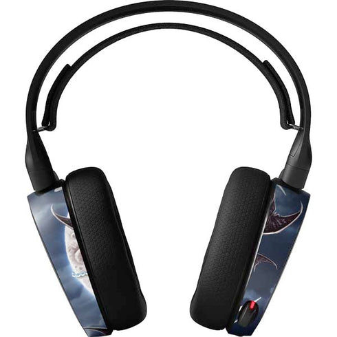 Gothic Moon with Bats and Flowers by Sarah Richter SteelSeries Arctis 3 Skin
