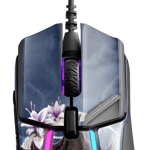 Gothic Moon with Bats and Flowers by Sarah Richter SteelSeries Rival 600 Gaming Mouse Skin