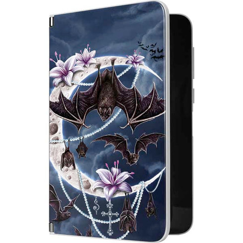 Gothic Moon with Bats and Flowers by Sarah Richter Surface Duo Skin
