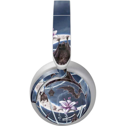 Gothic Moon with Bats and Flowers by Sarah Richter Surface Headphones Skin
