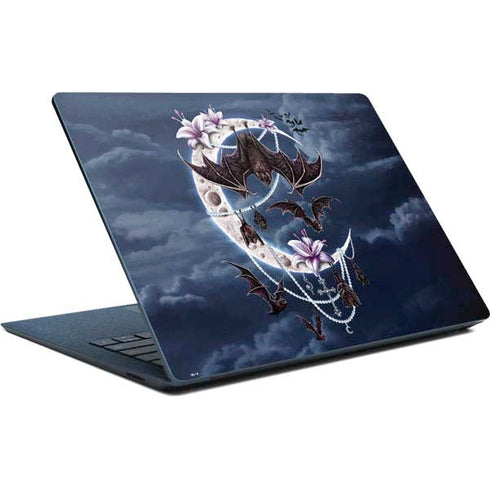 Gothic Moon with Bats and Flowers by Sarah Richter Surface Laptop Skin