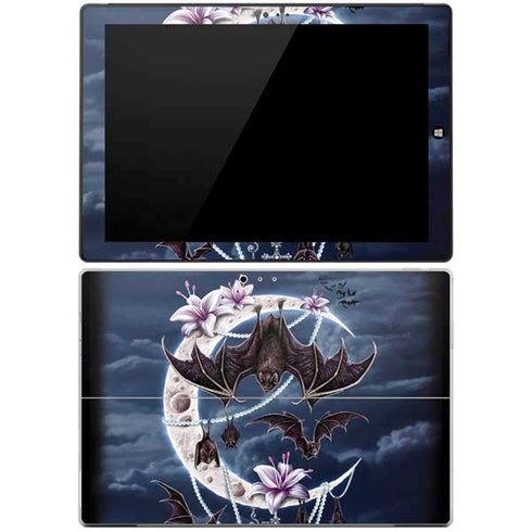 Gothic Moon with Bats and Flowers by Sarah Richter Surface Pro 3 Skin
