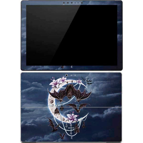Gothic Moon with Bats and Flowers by Sarah Richter Surface Pro 4 Skin