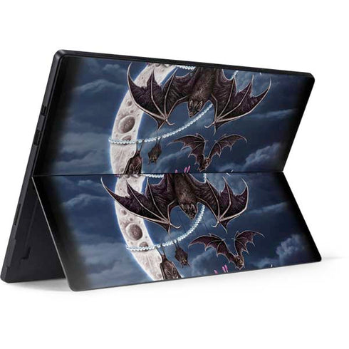 Gothic Moon with Bats and Flowers by Sarah Richter Surface Pro 6 Skin