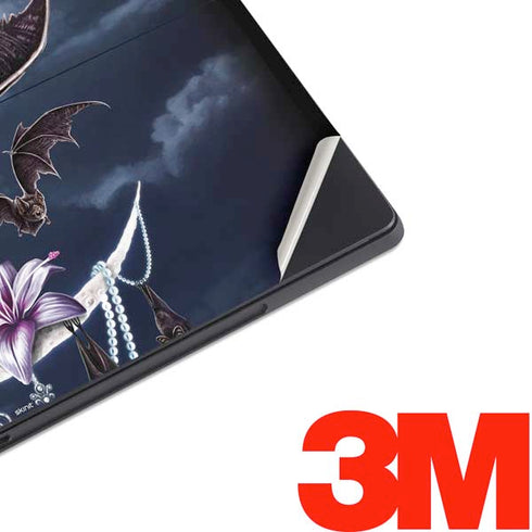 Gothic Moon with Bats and Flowers by Sarah Richter Surface Pro 7 Skin