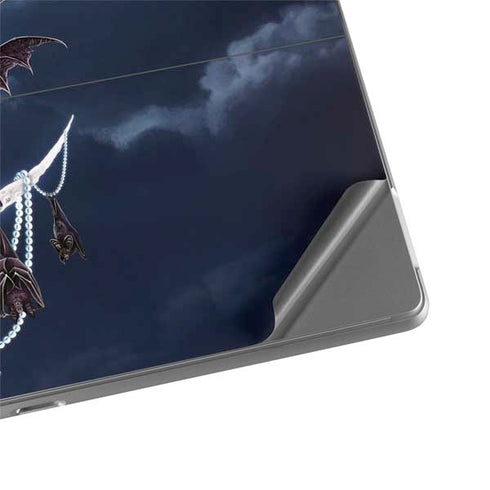 Gothic Moon with Bats and Flowers by Sarah Richter Surface Pro 8 Skin