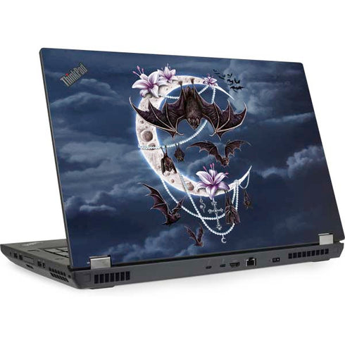 Gothic Moon with Bats and Flowers by Sarah Richter Lenovo ThinkPad Skin