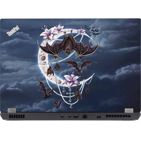 Gothic Moon with Bats and Flowers by Sarah Richter Lenovo ThinkPad Skin