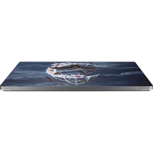 Gothic Moon with Bats and Flowers by Sarah Richter Universal Laptop 12in (9.8 x 6.8in) Skin