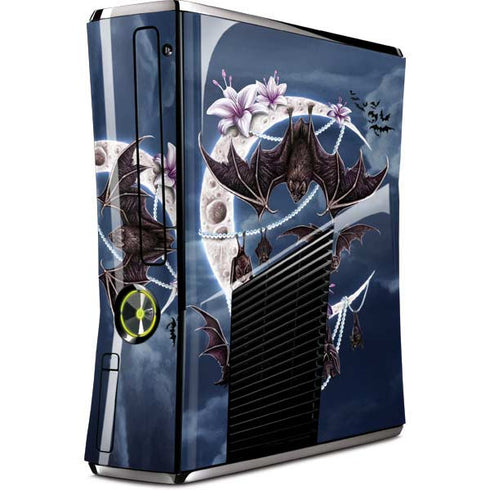 Gothic Moon with Bats and Flowers by Sarah Richter Xbox 360 Slim (2010) Skin