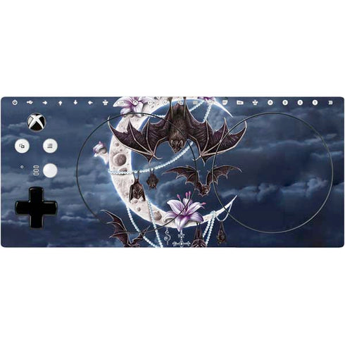 Gothic Moon with Bats and Flowers by Sarah Richter Xbox Adaptive Controller Skin
