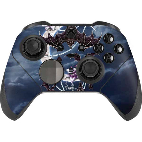 Gothic Moon with Bats and Flowers by Sarah Richter Xbox Elite Wireless Controller Series 2 Skin