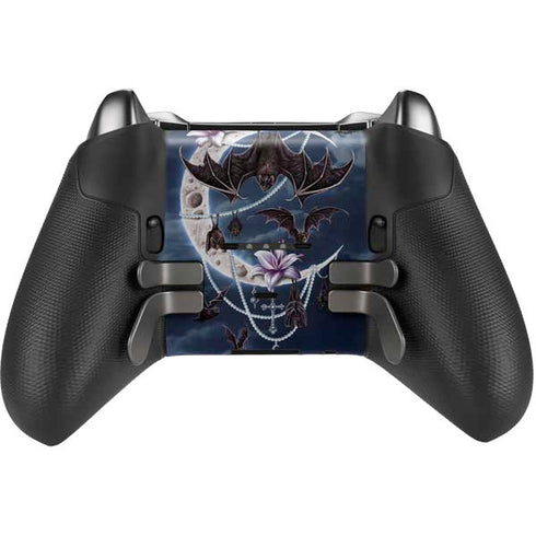Gothic Moon with Bats and Flowers by Sarah Richter Xbox Elite Wireless Controller Series 2 Skin