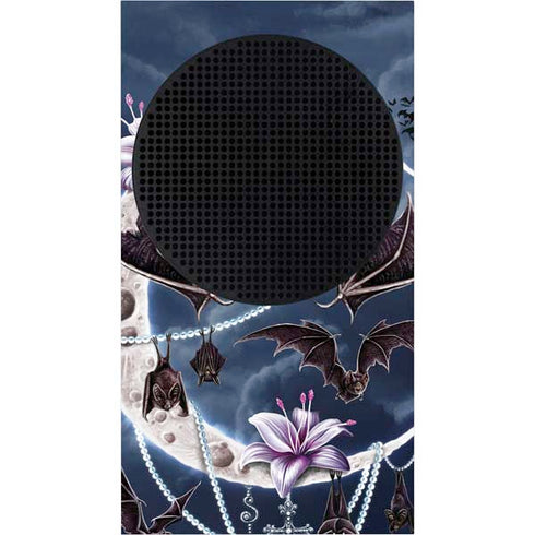 Gothic Moon with Bats and Flowers by Sarah Richter Xbox Series S Console Skin