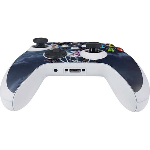 Gothic Moon with Bats and Flowers by Sarah Richter Xbox Series S Controller Skin