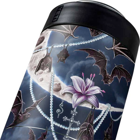 Gothic Moon with Bats and Flowers by Sarah Richter Yeti Colster Can Insulator Skin