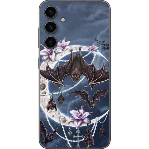 Gothic Moon with Bats and Flowers by Sarah Richter Galaxy S23 FE Skin
