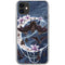 Gothic Moon with Bats and Flowers by Sarah Richter iPhone 11 Clear Case