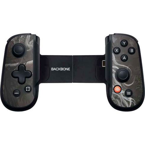 Gothic Princess with Silver Dragon by Nene Thomas Backbone One for iPhone Game Controller Skin