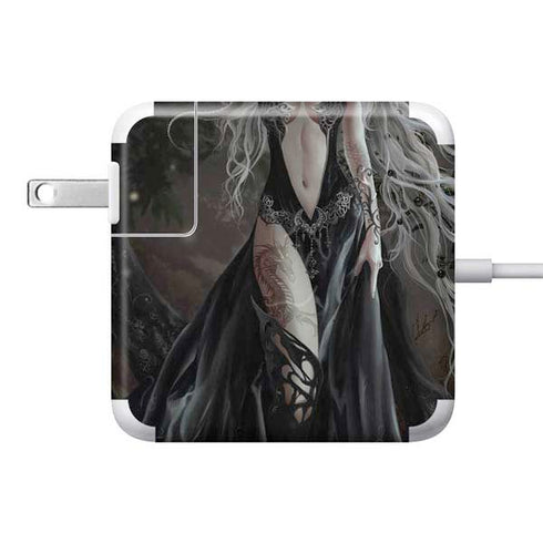 Gothic Princess with Silver Dragon by Nene Thomas 85W Power Adapter (15 and 17 inch MacBook Pro Charger) Skin