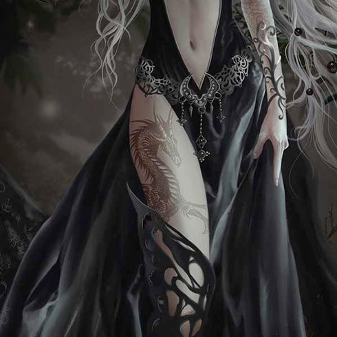 Gothic Princess with Silver Dragon by Nene Thomas Amazon Echo Skin