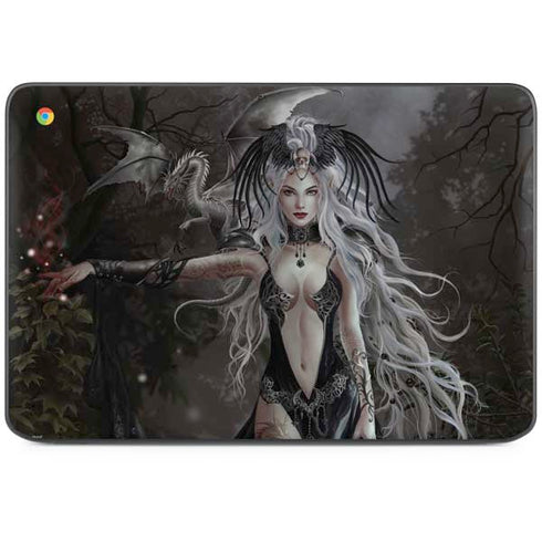 Gothic Princess with Silver Dragon by Nene Thomas HP Chromebook Skin