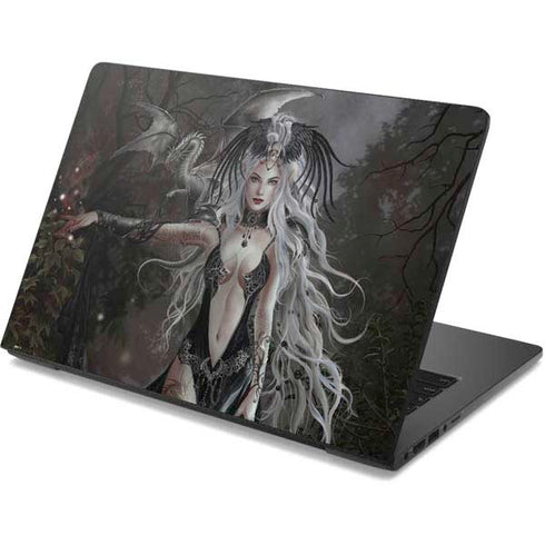 Gothic Princess with Silver Dragon by Nene Thomas Dell Chromebook Skin