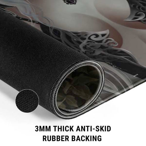 Gothic Princess with Silver Dragon by Nene Thomas Gaming Mouse Pad