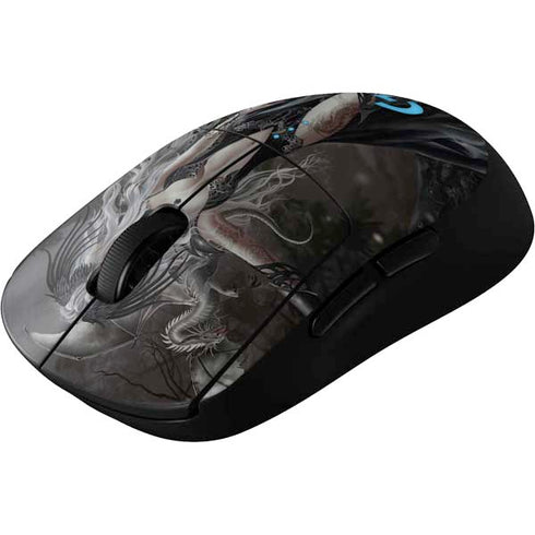 Gothic Princess with Silver Dragon by Nene Thomas G Pro Wireless Gaming Mouse Skin