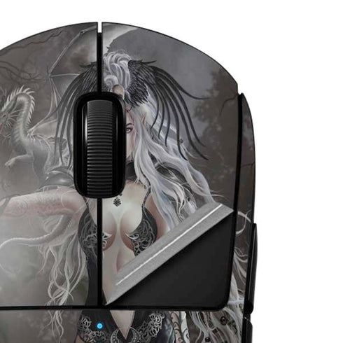 Gothic Princess with Silver Dragon by Nene Thomas G Pro Wireless Gaming Mouse Skin