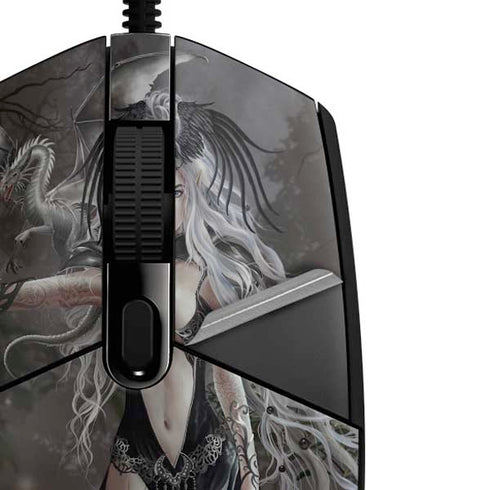 Gothic Princess with Silver Dragon by Nene Thomas G203 Prodigy RGB Wired Gaming Mouse Skin
