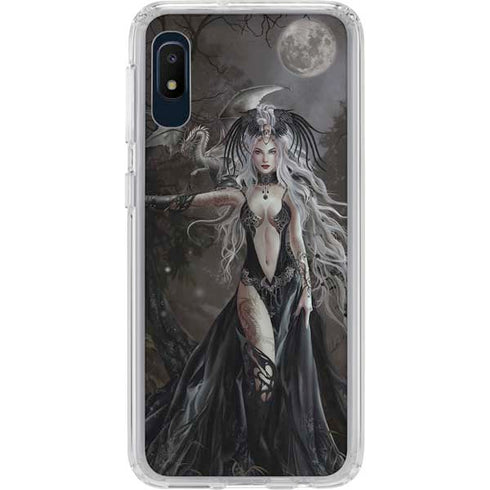 Gothic Princess with Silver Dragon by Nene Thomas Galaxy A10e Clear Case