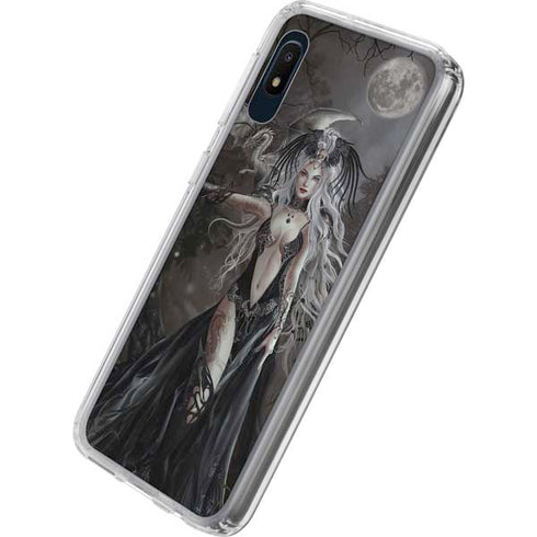 Gothic Princess with Silver Dragon by Nene Thomas Galaxy A10e Clear Case