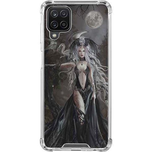 Gothic Princess with Silver Dragon by Nene Thomas Galaxy A12 Clear Case