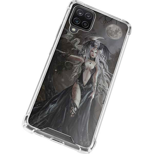 Gothic Princess with Silver Dragon by Nene Thomas Galaxy A12 Clear Case