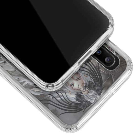 Gothic Princess with Silver Dragon by Nene Thomas Galaxy A20 Clear Case