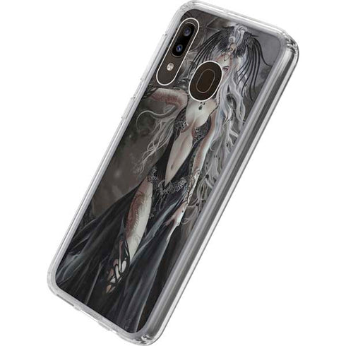 Gothic Princess with Silver Dragon by Nene Thomas Galaxy A20 Clear Case