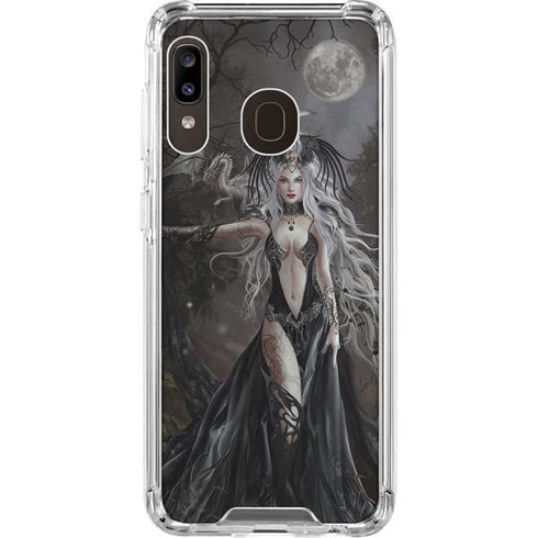 Gothic Princess with Silver Dragon by Nene Thomas Galaxy A30 Clear Case